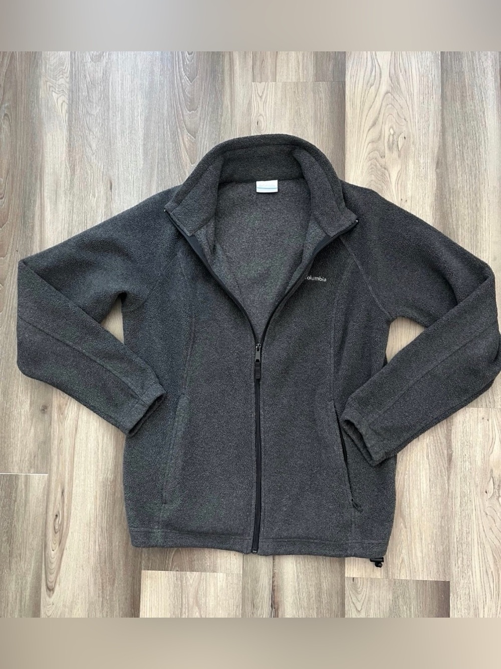 Women’s Columbia Benton Springs 3X Fleece Charcoal Gray Zip Up Jacket Coat